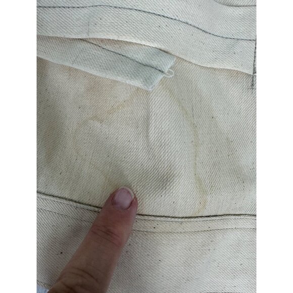 NWOT Lucky Brand Mens M Off-White Denim Industrial Jacket Casual Western *Read - Picture 11 of 12